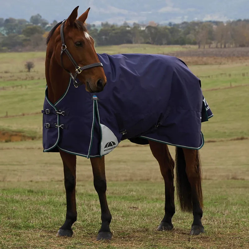 WeatherBeeta ComFiTec Plus Dynamic 220g High Neck Turnout Rug - Navy-1