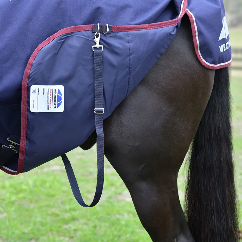 WeatherBeeta ComFiTec Essential 50g Combo Turnout Rug - Navy/Burgundy-4