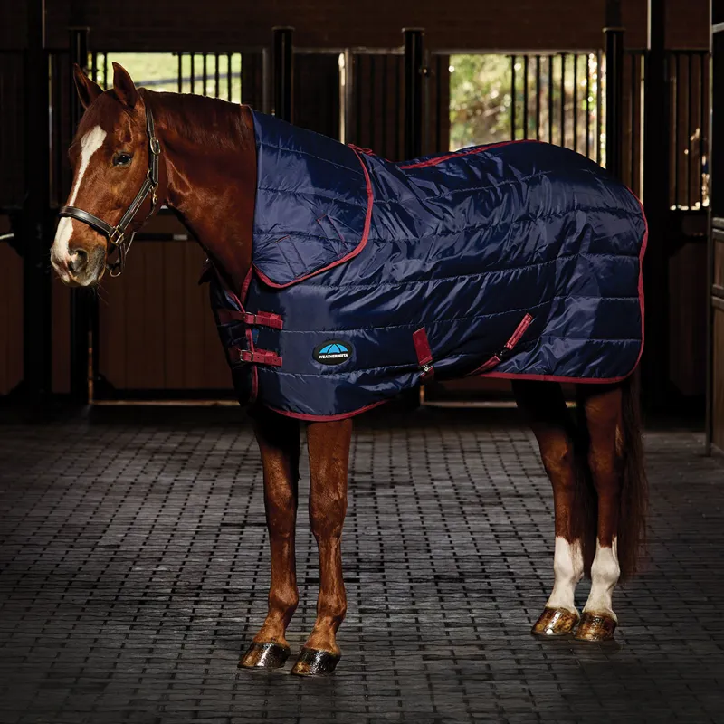 WeatherBeeta ComFiTec 210D Channel Quilt 220g Combo Stable Rug - Navy-1