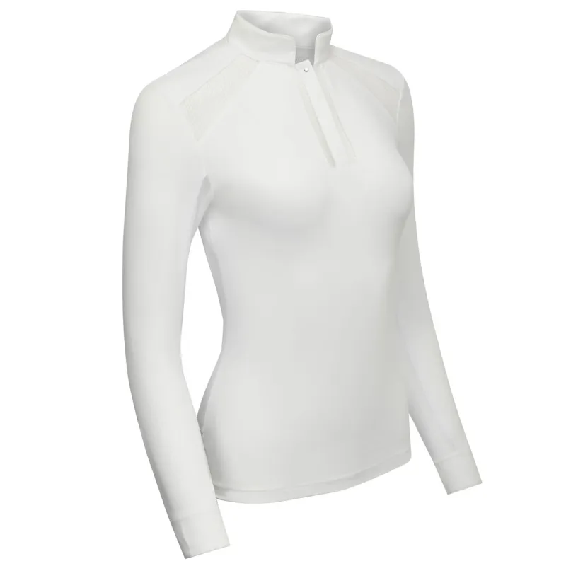 LeMieux Camille Long Sleeve Ladies Competition Shirt - White-3
