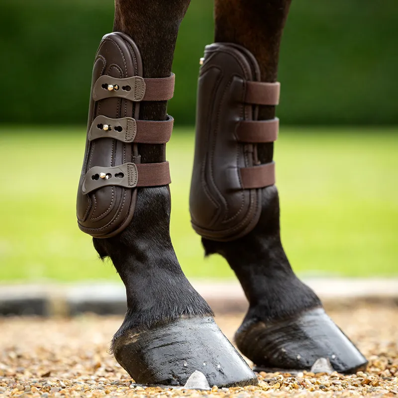 LeMieux Capella 3 Strap Tendon Boots - Brown-2