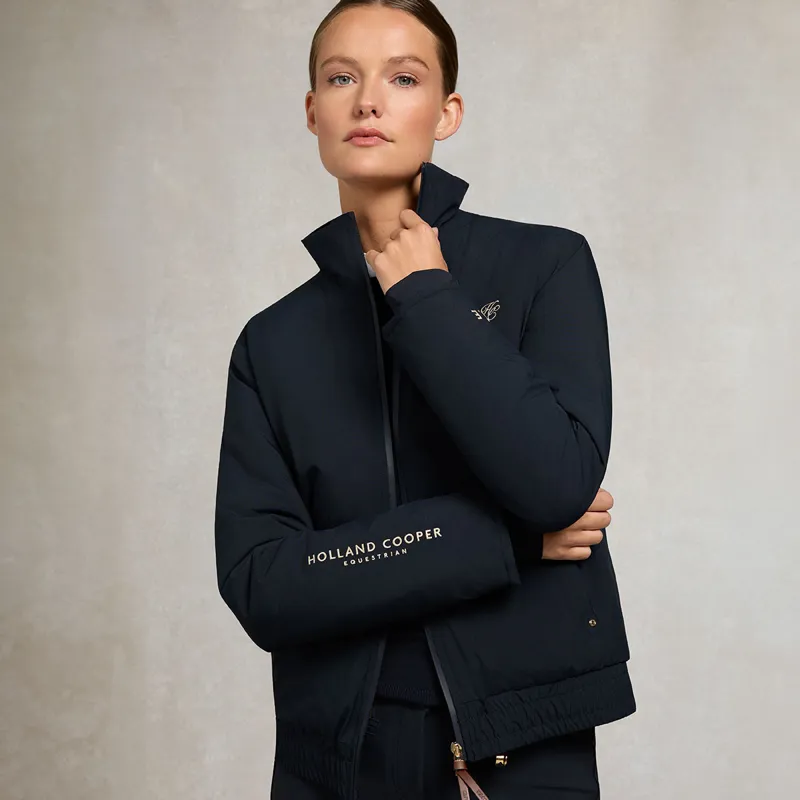 Holland Cooper Chiltern Womens Bomber Jacket - Ink Navy-1