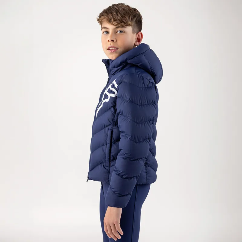 Equiline Cino Junior Boys Padded Jacket - Navy Peony-2