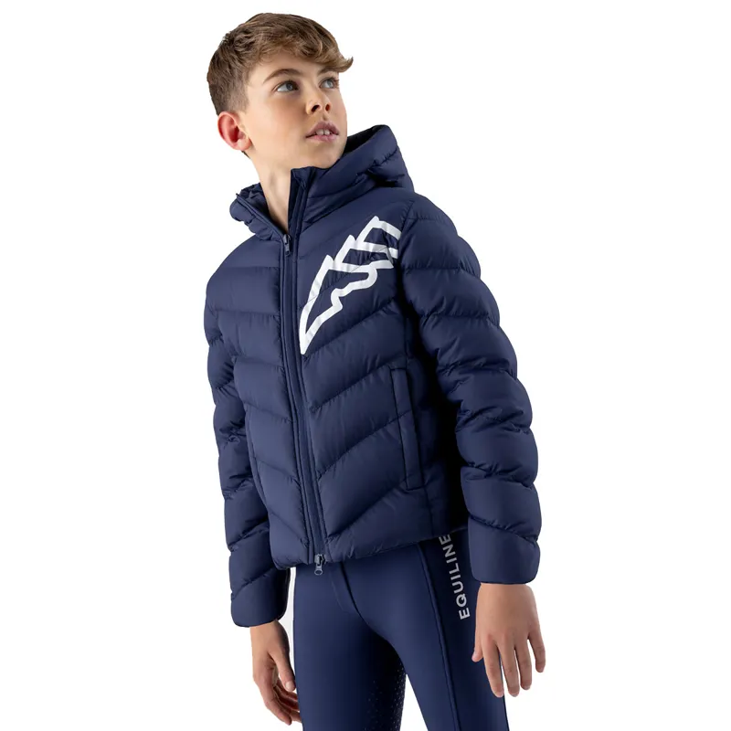 Equiline Cino Junior Boys Padded Jacket - Navy Peony