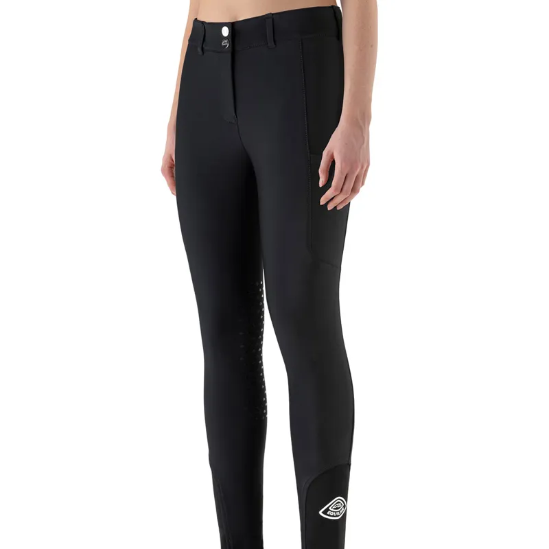 Equiline Cockekh Knee Grip Womens Winter Breeches - Black