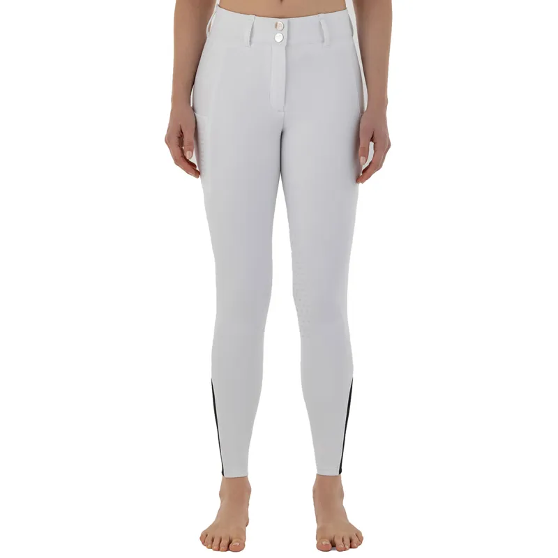 Equiline Cockekh Knee Grip Womens Competition Winter Breeches - White