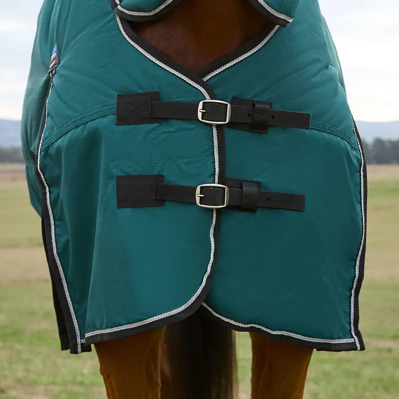 WeatherBeeta ComFiTec Classic 50g Combo Neck Turnout Rug - Forest Green-3