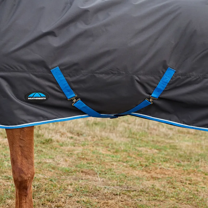 WeatherBeeta ComFiTec Tyro 220g Combo Turnout Rug - Black/Cobalt-4