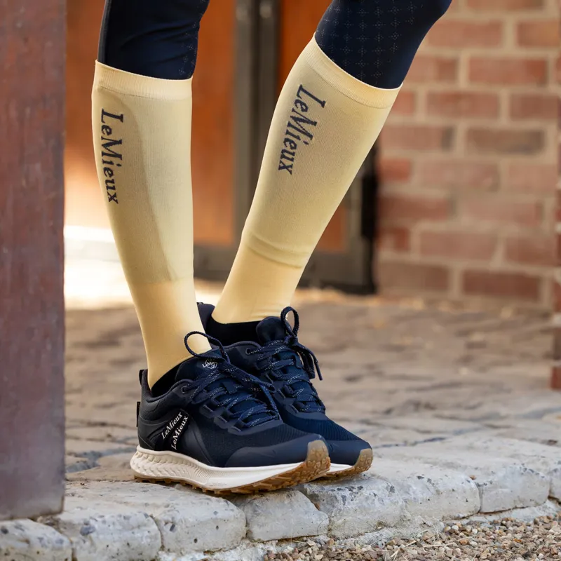 LeMieux Junior Competition Riding Socks 2 Pack - Mimosa-2