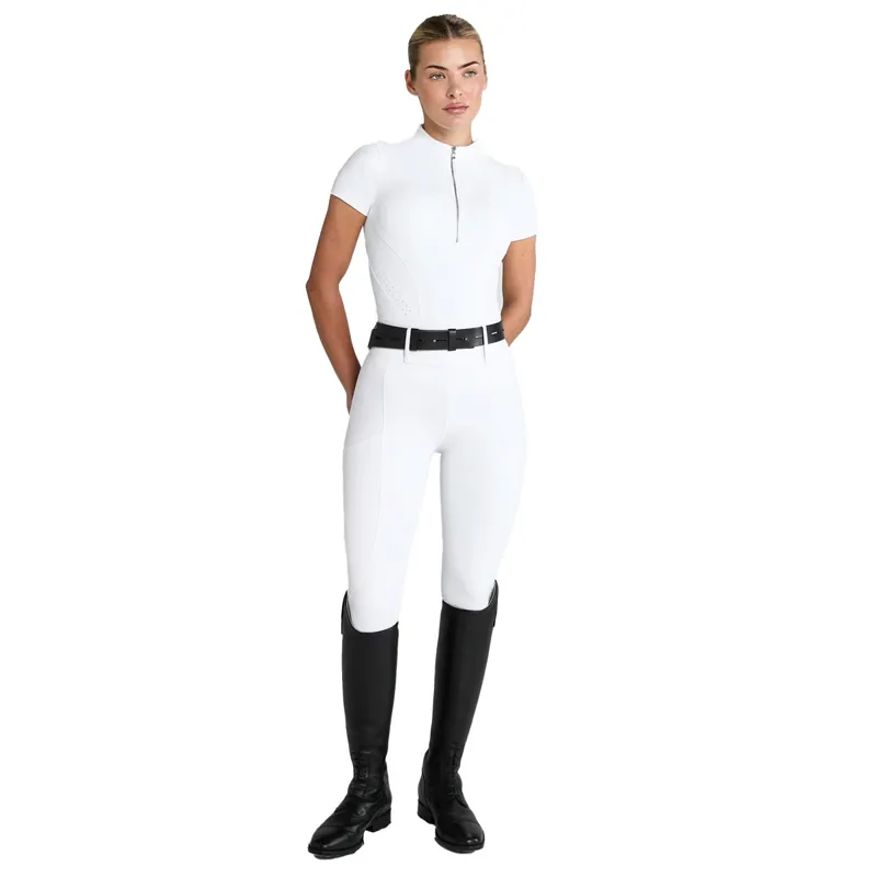 Aztec Diamond Core Short Sleeve Ladies Base Layer - White-3