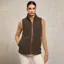 Holland Cooper Country Fleece Womens Gilet - Khaki Borg