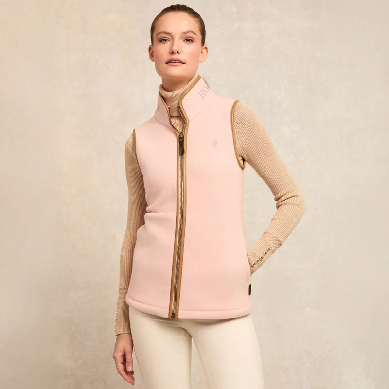 Holland Cooper Country Fleece Womens Gilet - Soft Pink