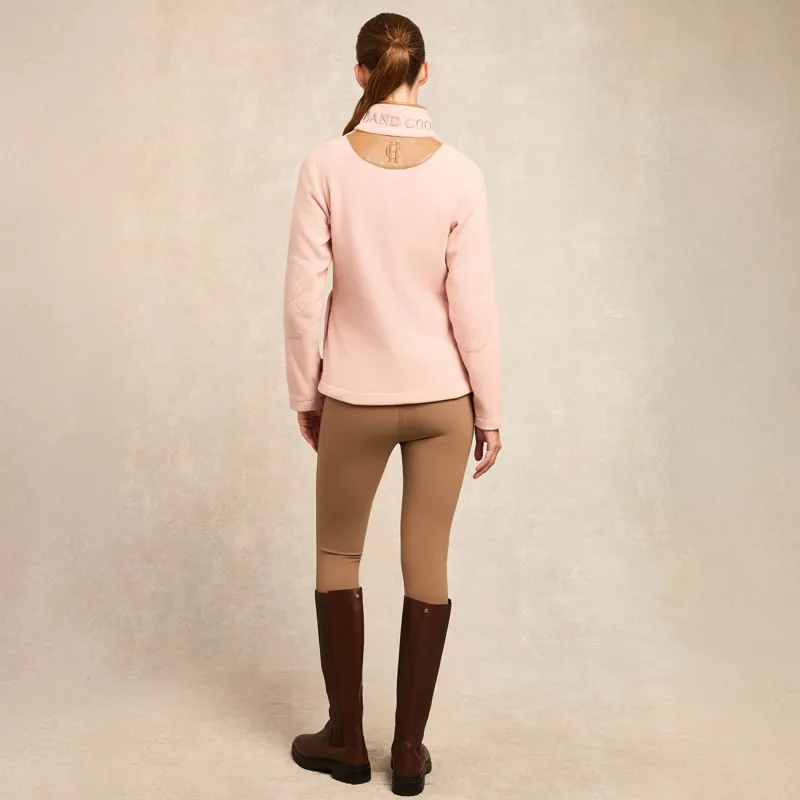 Holland Cooper Country Fleece Half Zip Ladies Jumper - Soft Pink-2