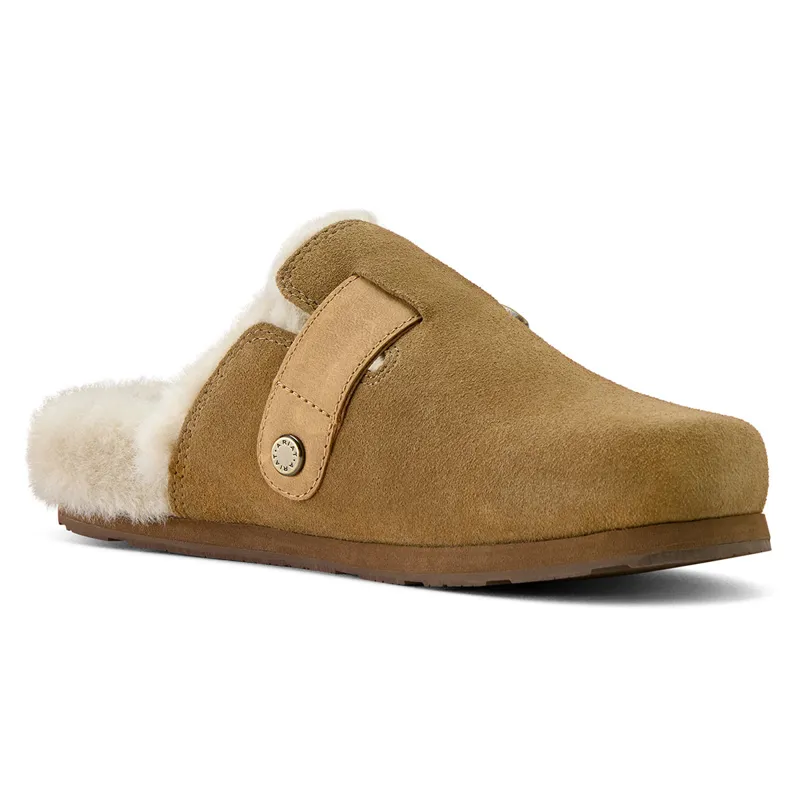Ariat Country Sherpa Womens Mules - Ranch Brown Suede-3
