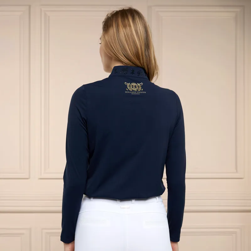 Holland Cooper Crystal Ladies Base Layer - Ink Navy-3