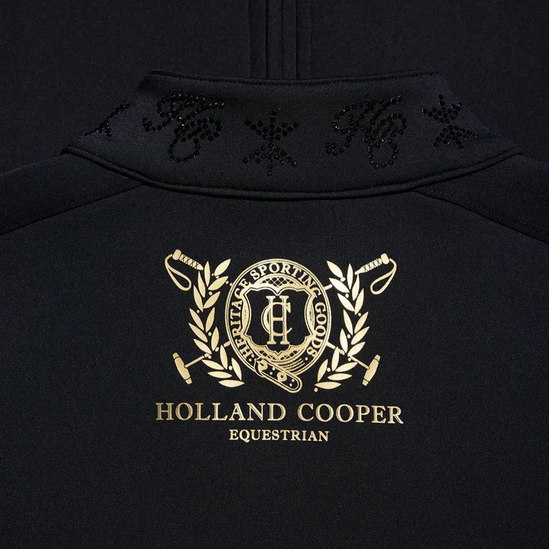 Holland Cooper Crystal Zip Womens Jacket - Black-3
