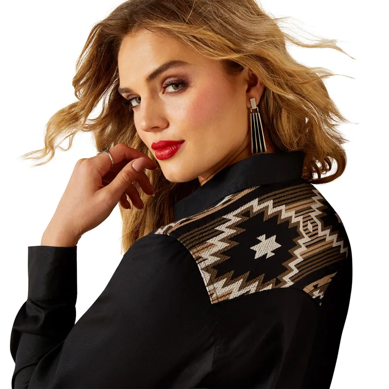 Ariat Dawn Western Womens Shirt - Black-3