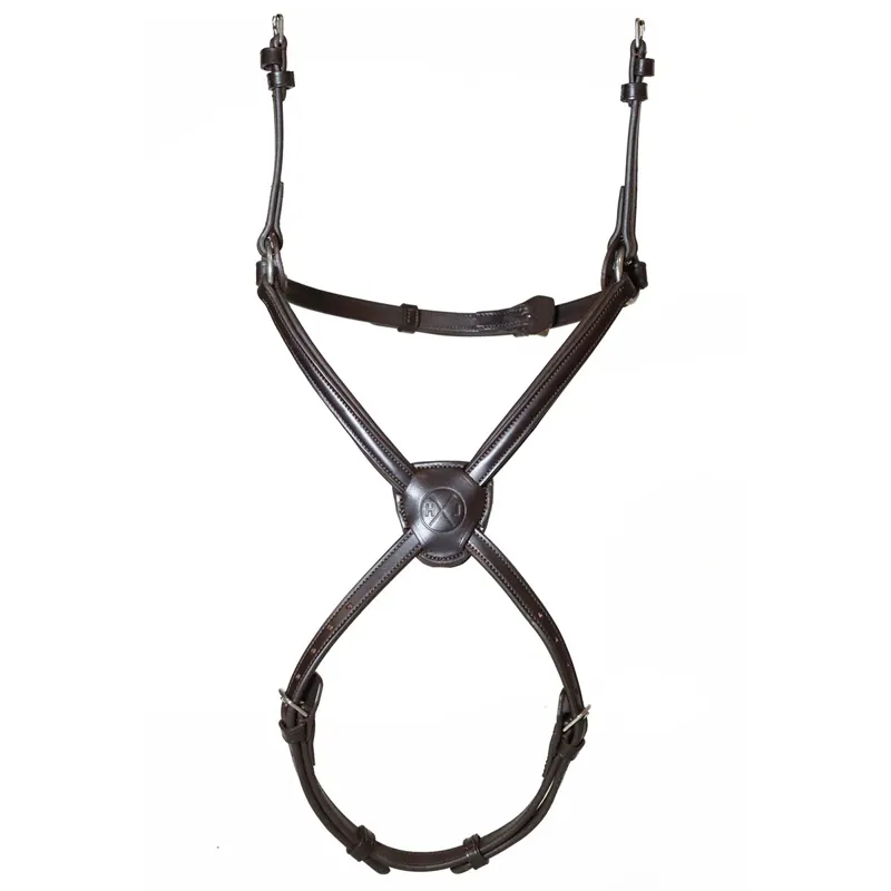 Henry James Double Buckle Grackle Noseband - Havana Brown
