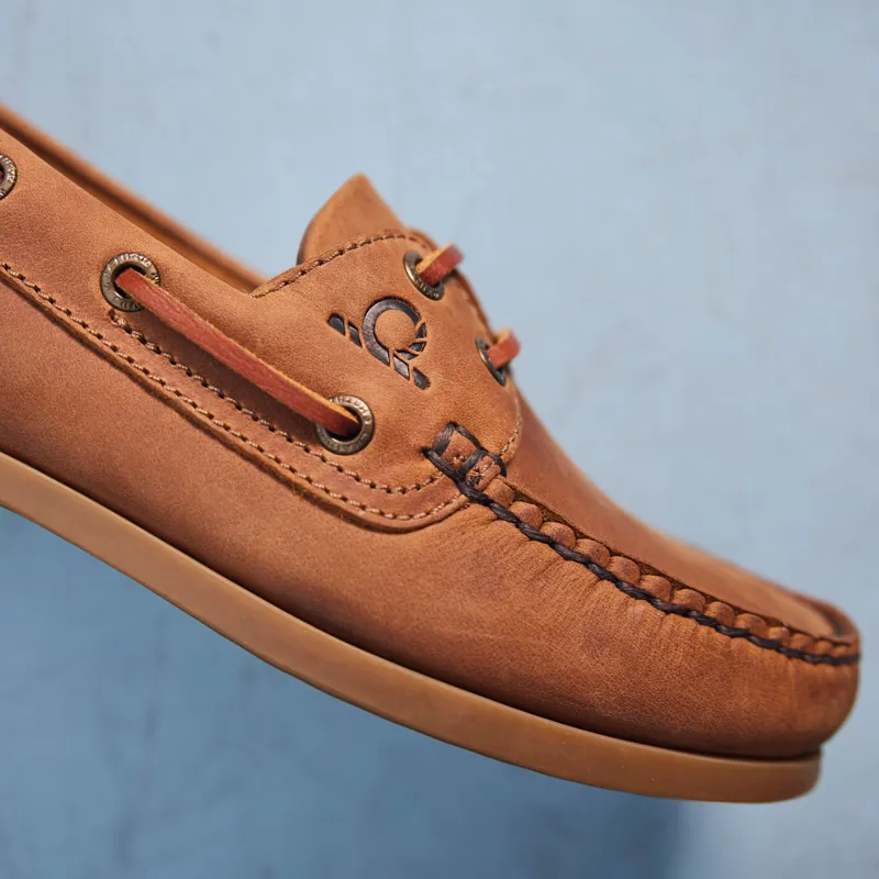 Chatham Deck Lady II G2 Ladies Premium Leather Boat Shoes - Walnut-13