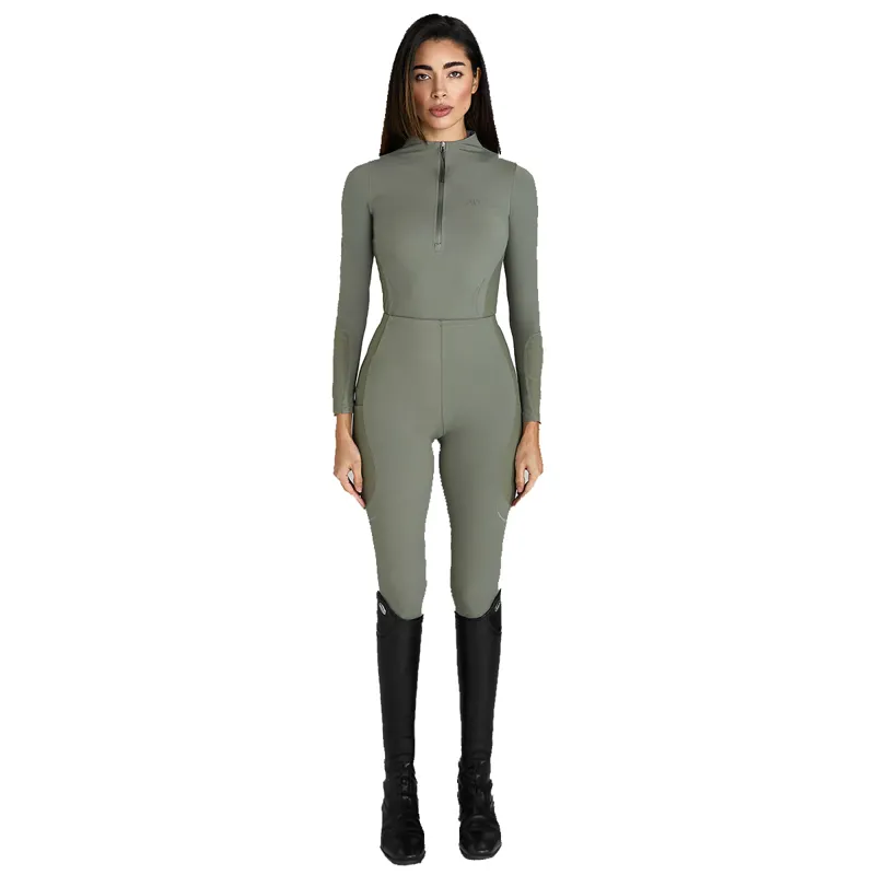 Aztec Diamond Define Ladies Long Sleeve Base Layer - Sage-4