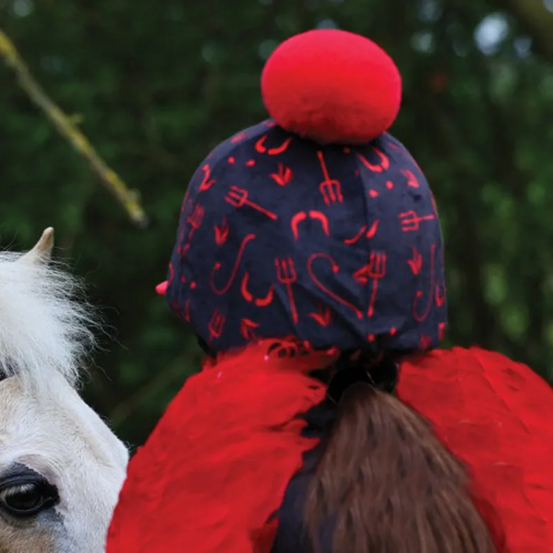 Equetech Devlish Hat Silk - Black/Red-2