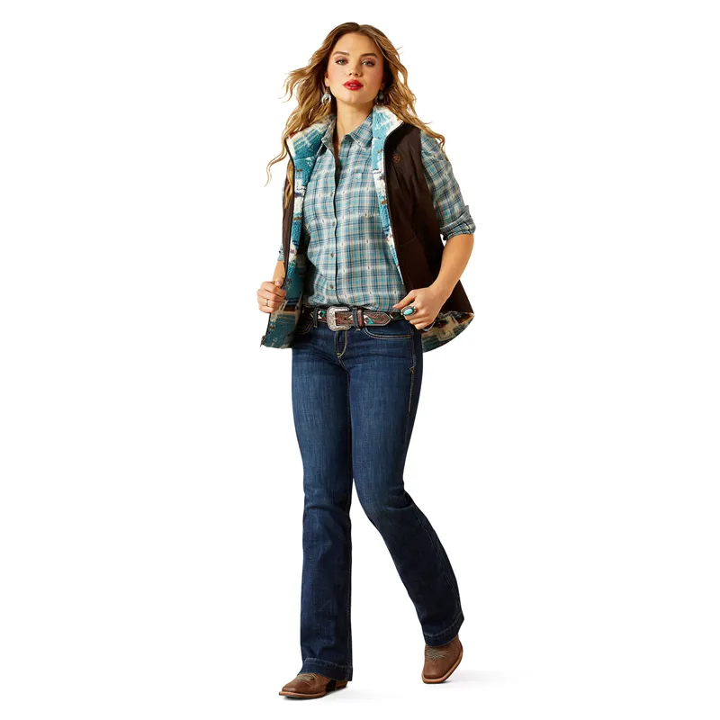 Ariat Dilon 2.0 Womens Reversible Insulated Gilet - Mole-7