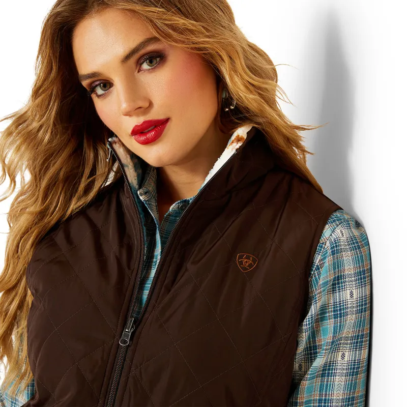 Ariat Dilon 2.0 Womens Reversible Insulated Gilet - Mole-5