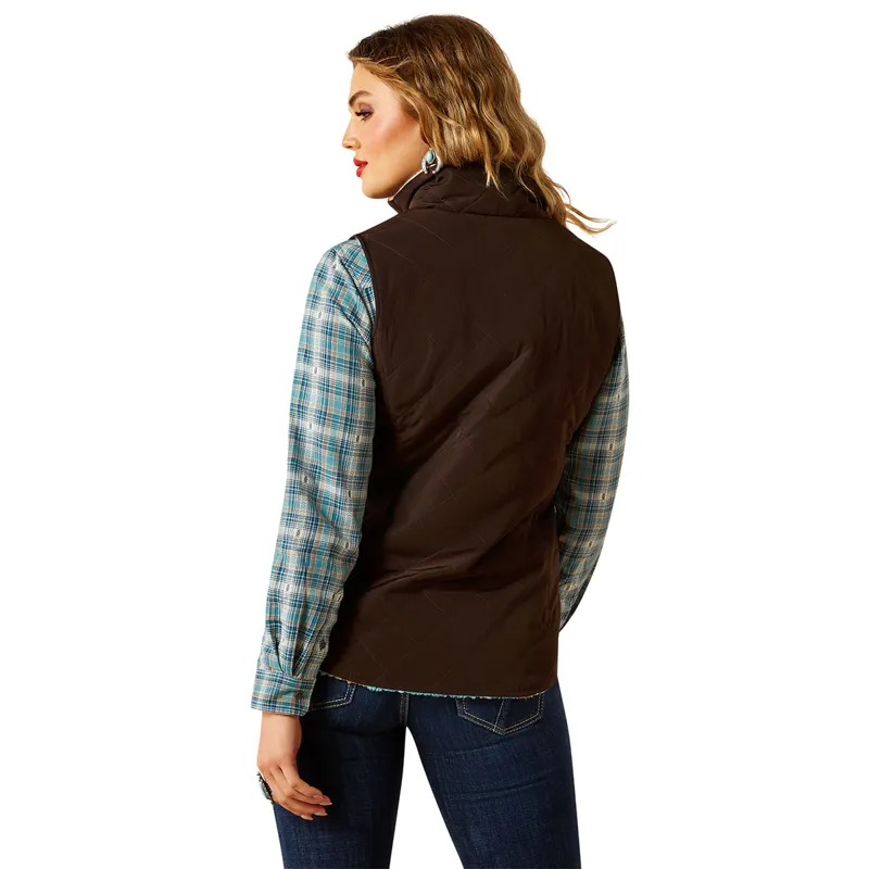 Ariat Dilon 2.0 Womens Reversible Insulated Gilet - Mole-4