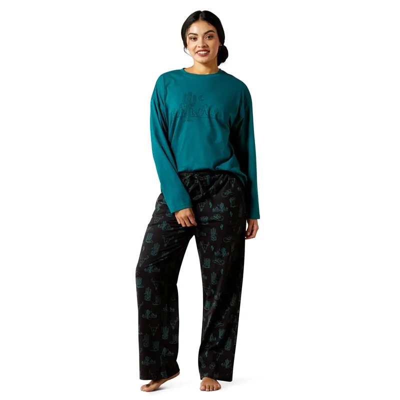 Ariat Dreams Womens Pyjama Set - Deserted Print