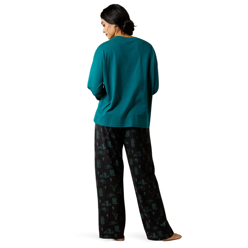Ariat Dreams Womens Pyjama Set - Deserted Print-1