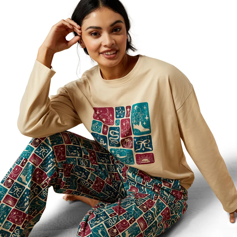 Ariat Dreams Womens Pyjama Set - Western Block-5