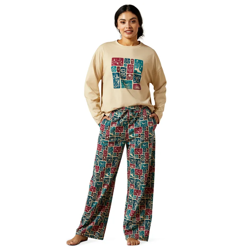 Ariat Dreams Womens Pyjama Set - Western Block