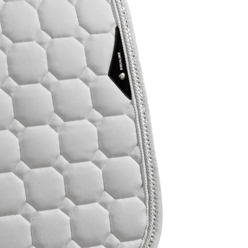 Equiline EQCRYSTARO Dressage Saddlecloth with Rhinestones - White-1