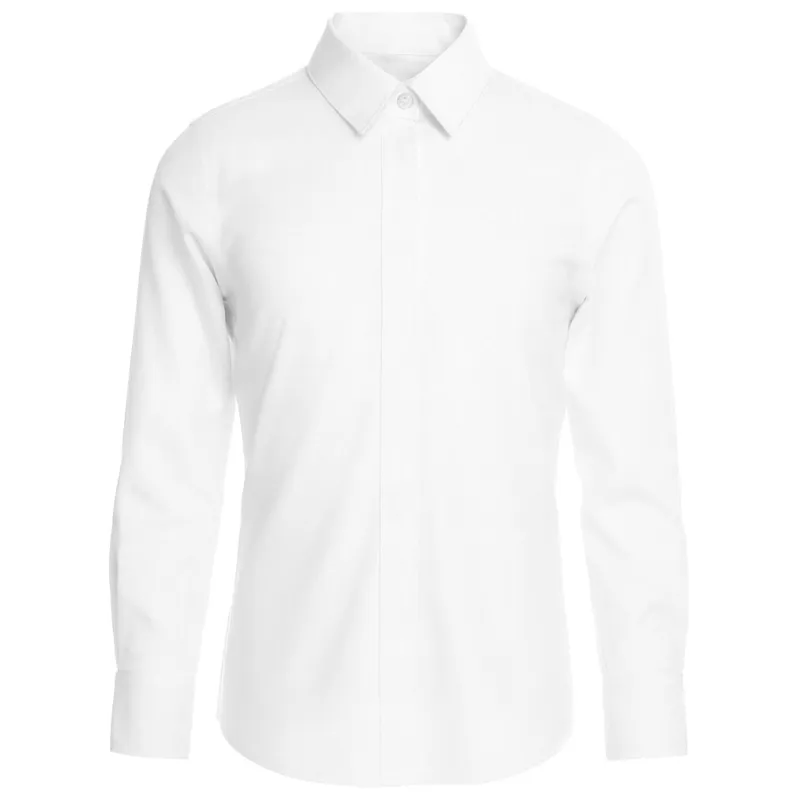 Equetech Stretch Long Sleeved Junior Show Shirt - White