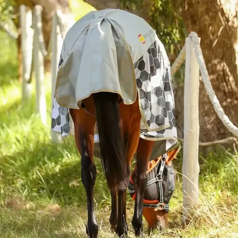 Equilibrium Field Relief Waterproof Detachable Neck Fly Rug - Grey-10
