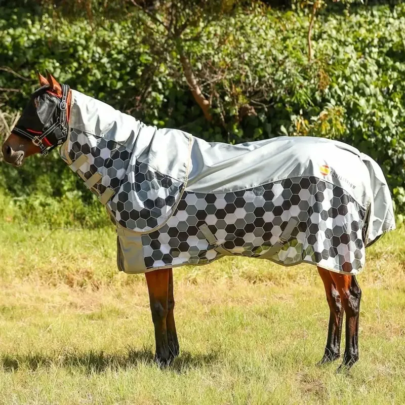 Equilibrium Field Relief Waterproof Detachable Neck Fly Rug - Grey