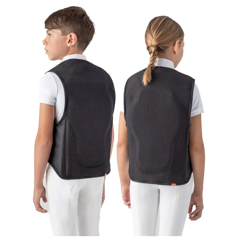 Equiline Belair Unisex Junior Air Jacket with Level 2 Back Protector - Black-4