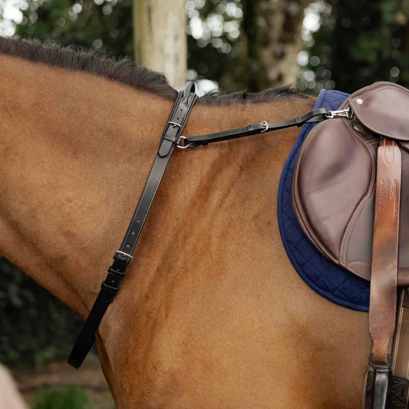 Equi-Sential Leather Neck Strap with Handle - Black