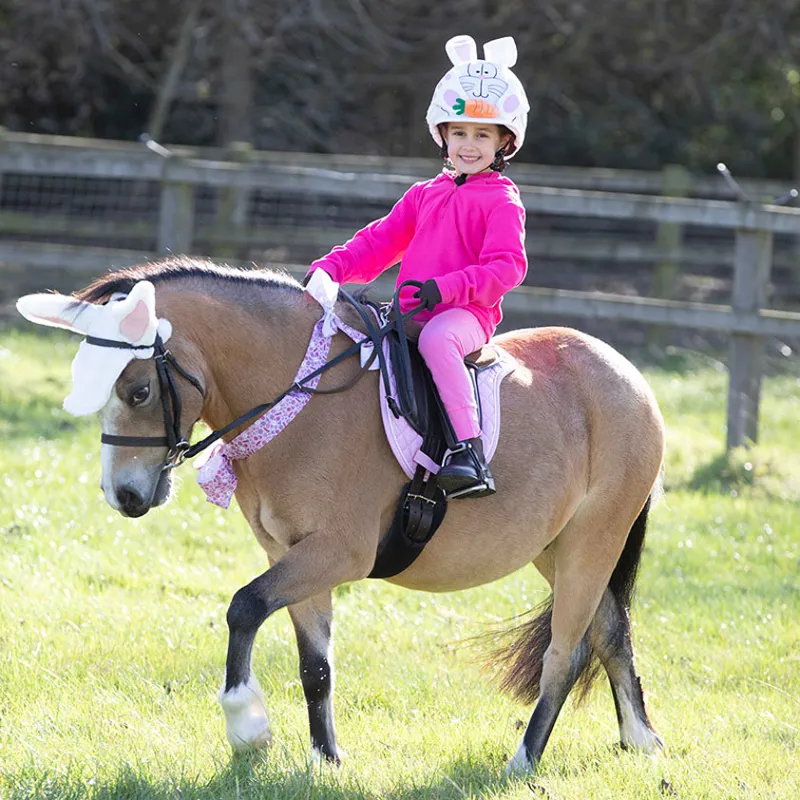 Equetech Easter Bunny Horse Ear Bonnet  - White-1