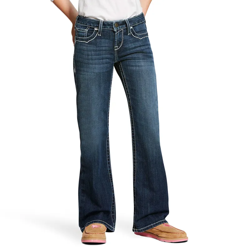 Ariat Entwined Junior Girls Boot Cut Jeans - Dresden-1