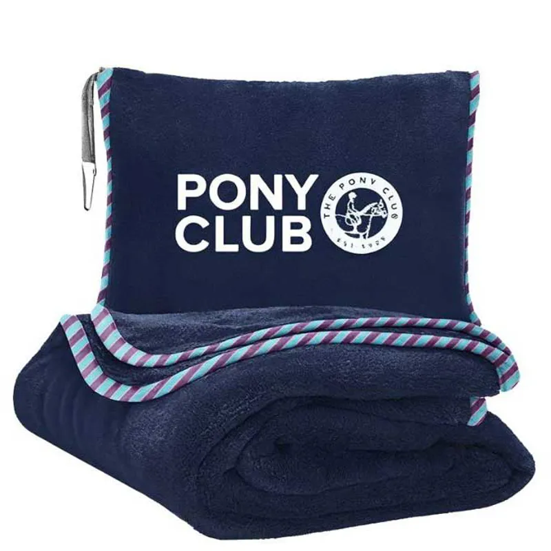 Equetech Pony Club  2-in-1 Blanket/Pillow - Navy