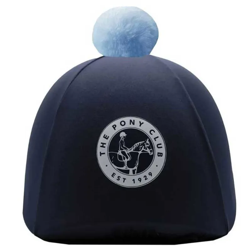 Equetech Pony Club 2-in-1 Lycra Hat Silk - Navy-3