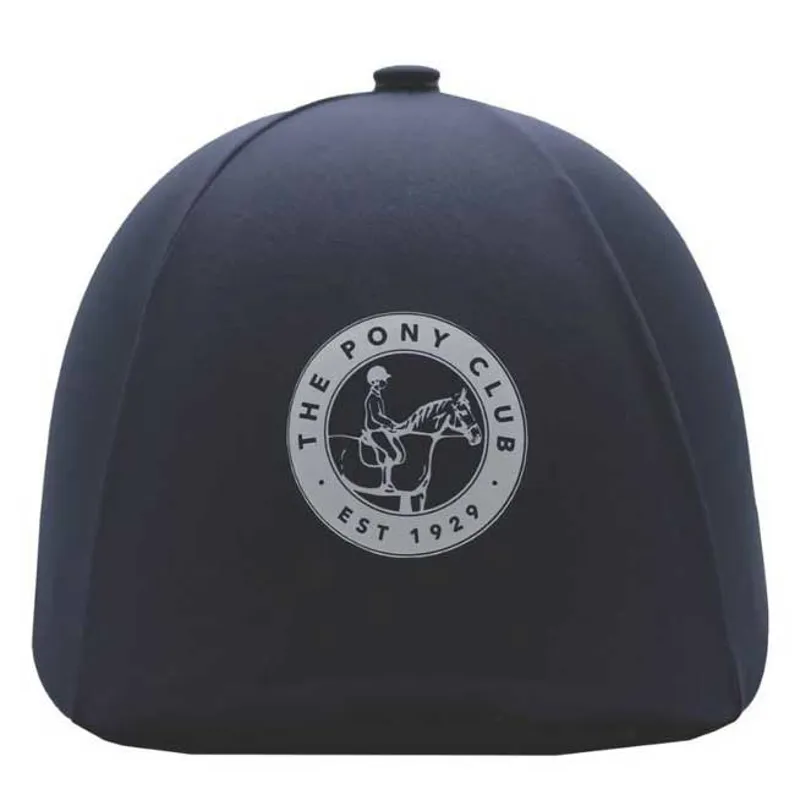 Equetech Pony Club 2-in-1 Lycra Hat Silk - Navy-2