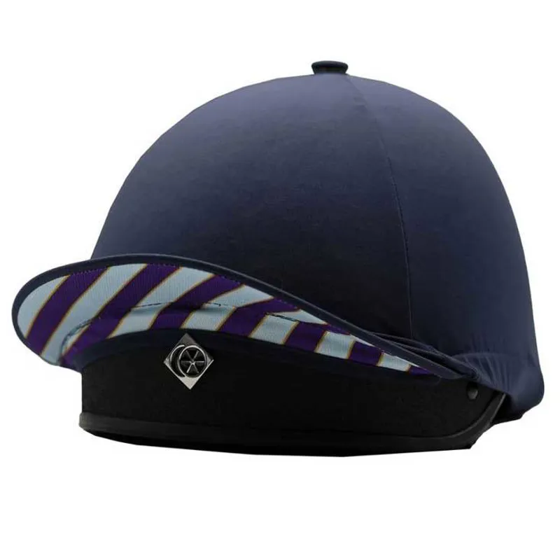Equetech Pony Club 2-in-1 Lycra Hat Silk - Navy