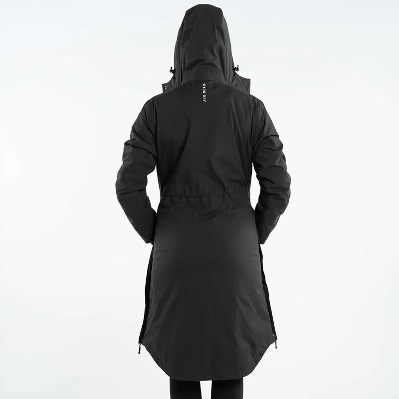 EQUIDRY Bronte Waterproof Womens Long Riding Coat - Black-3