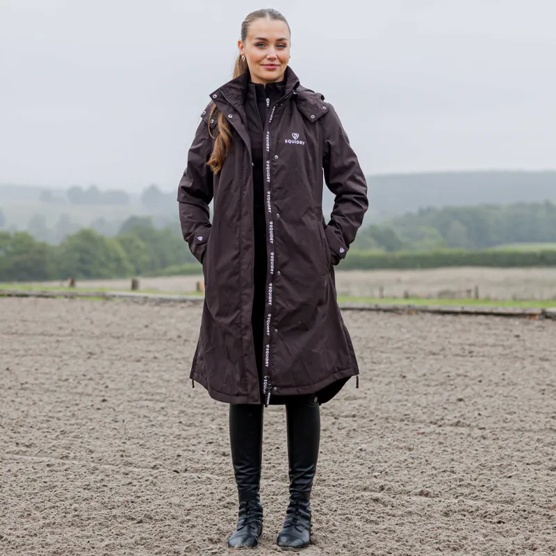 EQUIDRY Bronte Waterproof Womens Long Riding Coat - Brown