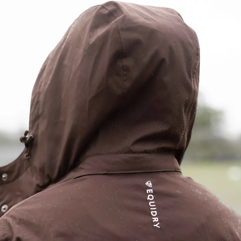 EQUIDRY Bronte Waterproof Womens Long Riding Coat - Brown-4