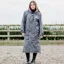 EQUIDRY Evolution Thin Fleece Lined Waterproof Jacket - Grey/Penelope Pink