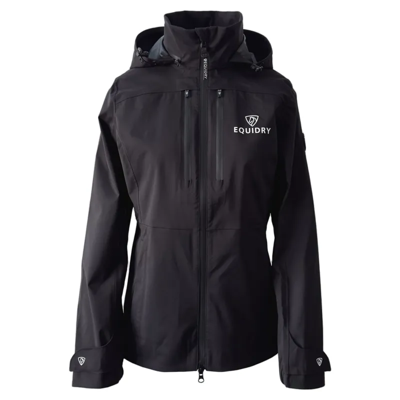 EQUIDRY Varsha Junior Girls Waterproof Jacket - Black-4