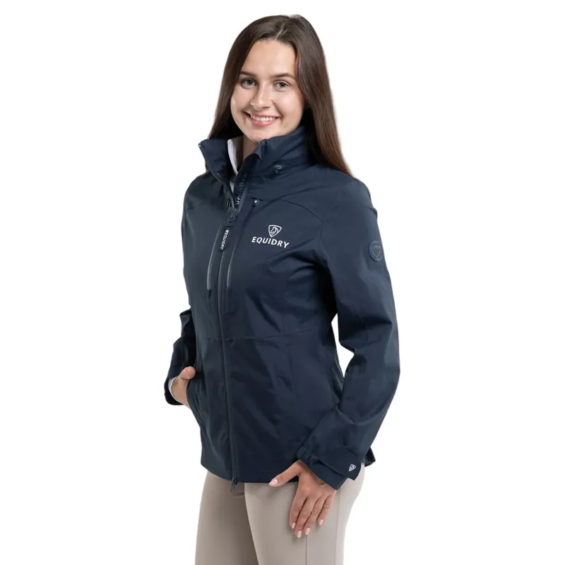 EQUIDRY Varsha Womens Waterproof Riding Jacket - Navy-3